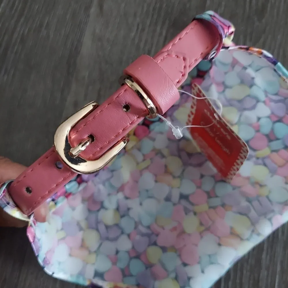 Claires Pet Collar and Bandana 17in Collar Llength Pink and Multi Colors NWT!